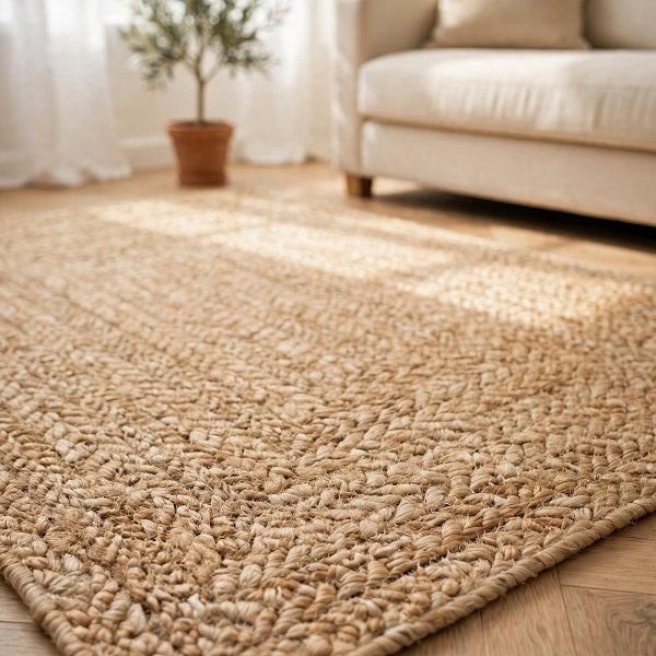 Alfombra HALM — Efecto Yute Natural 140x200 cm