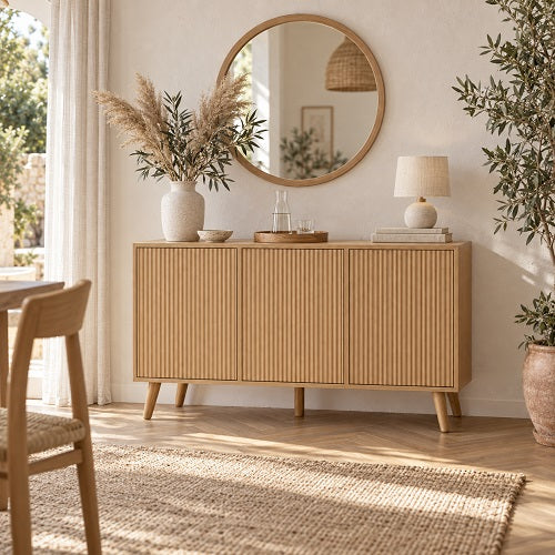 Aparador RIFFEL — Puertas Acanaladas, 120 cm