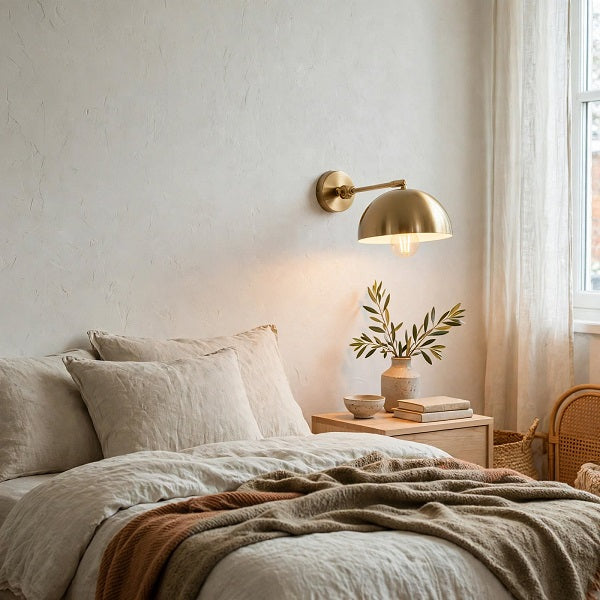 Aplique de Pared GNIST — Metal Dorado Cepillado
