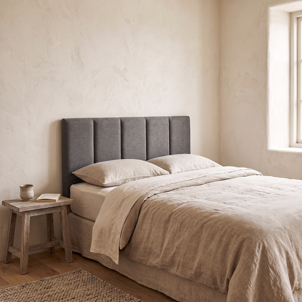 Cabecero SVANG — Terciopelo Gris Acolchado, 100 cm