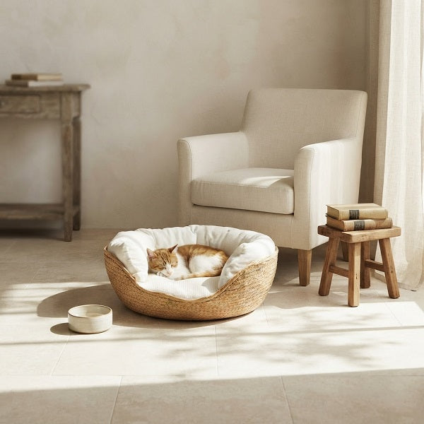 Cama para Gatos y Perros SOMN — Tejido de Bambú y Algodón