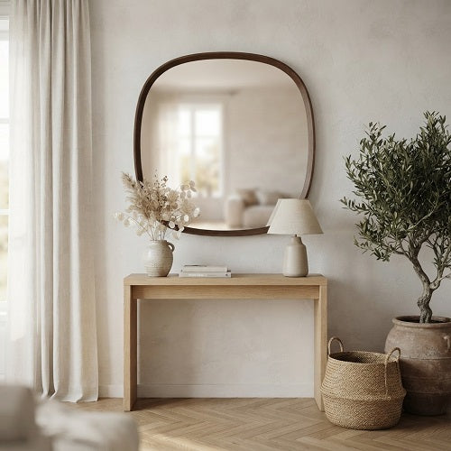 Espejo de Pared VALNOT — Marco de Nogal