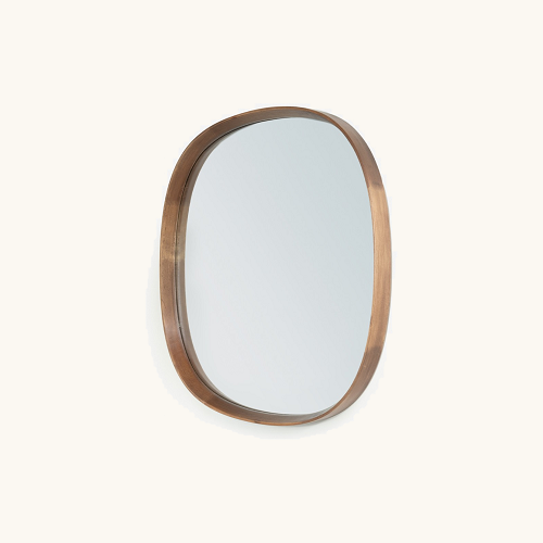 Espejo de Pared VALNOT — Marco de Nogal