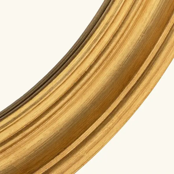 Espejo de Pared GYLLEN — Madera Acabado Dorado Ø80cm