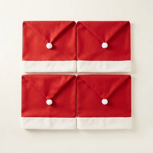 Fundas para Sillas Navideñas TOMTE — Gorro de Papá Noel, Pack de 4