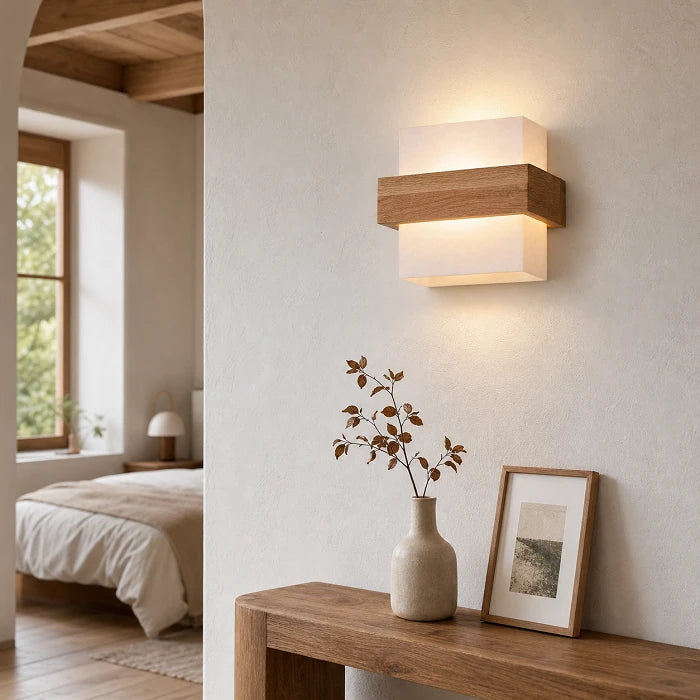 Aplique de Pared VED — Madera Natural E27