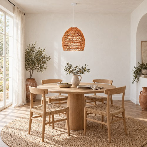 Lámpara Colgante ROTAN — Ratán Terracota, Ø36,5 cm