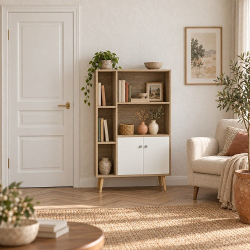 Librería HYLLE — 2 Puertas, 123 cm