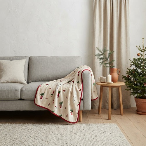 Manta Navideña MYSA — Árboles de Navidad, Franela, 130x170 cm