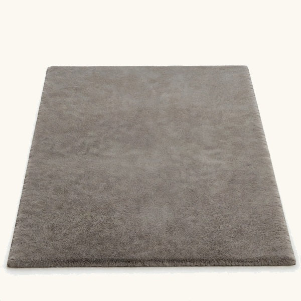 Alfombra LURV — Pelo Largo Gris Claro, Lavable, 160x120 cm