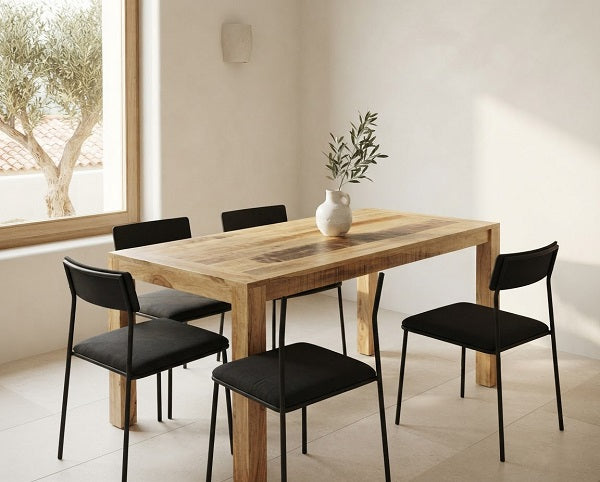Mesa de Comedor BRUK — Madera Maciza de Mango