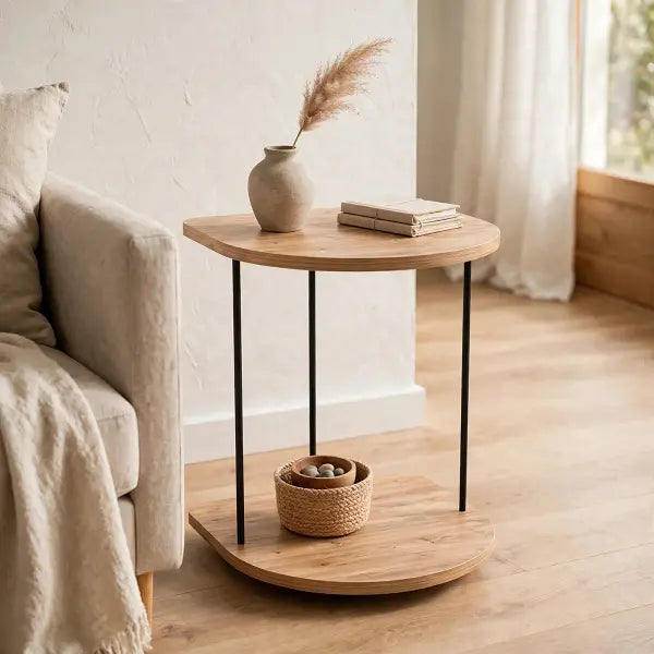 Mesa Auxiliar BAGE — Madera y Metal