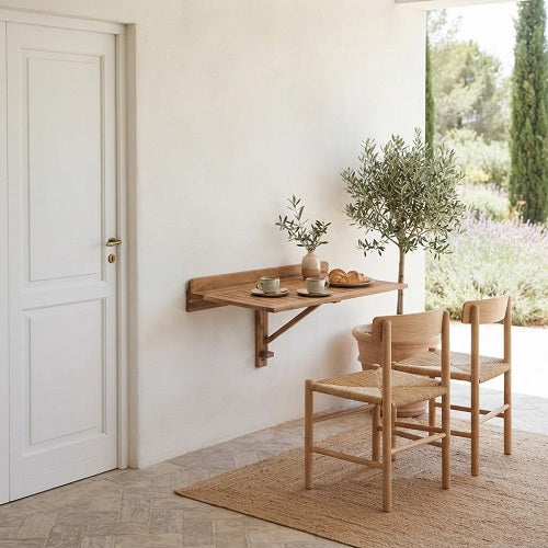 Mesa Abatible KLAPP — Acacia Maciza, 45x47x80 cm