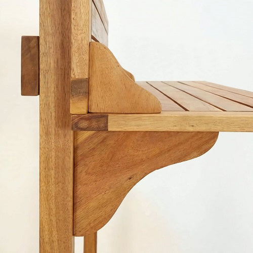 Mesa de Bar ALTAN para Balcón — Acacia Maciza, 90x37 cm