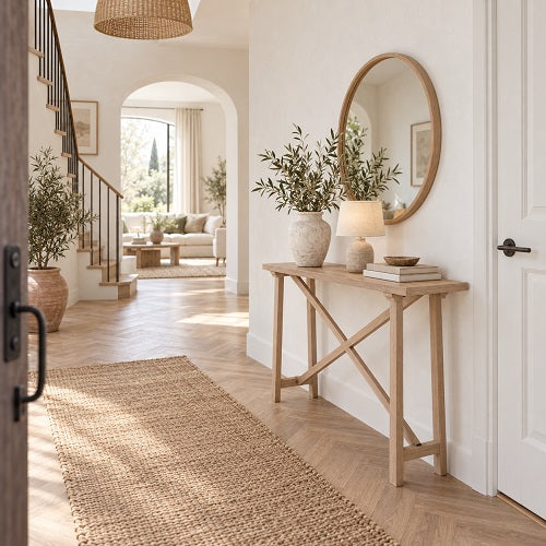 Consola KORS — Acacia con Patas en Cruz, 120 cm