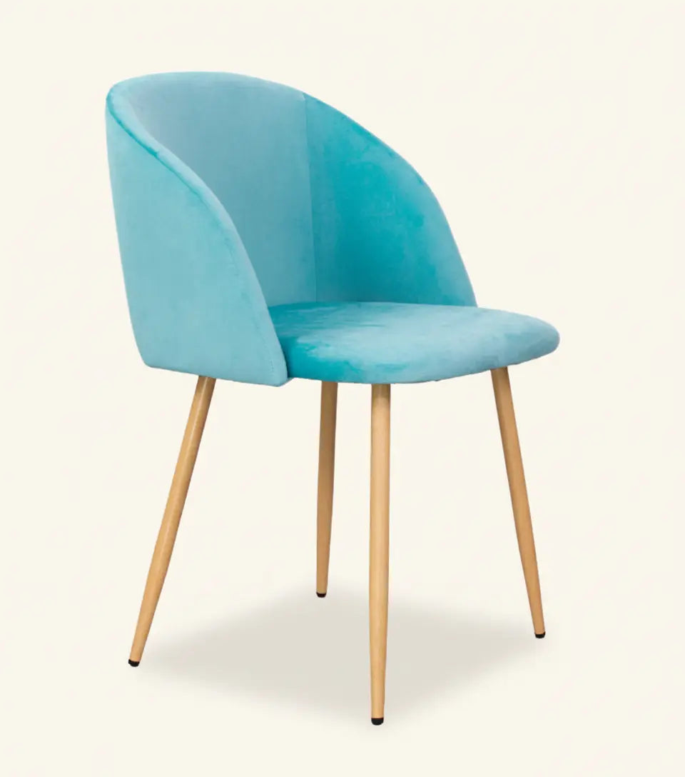 Silla de comedor SOLHUSEN CALA terciopelo con brazos