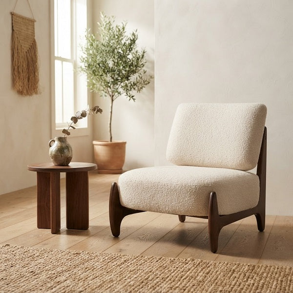Sillón MYS — Tapizado Acolchado Crema