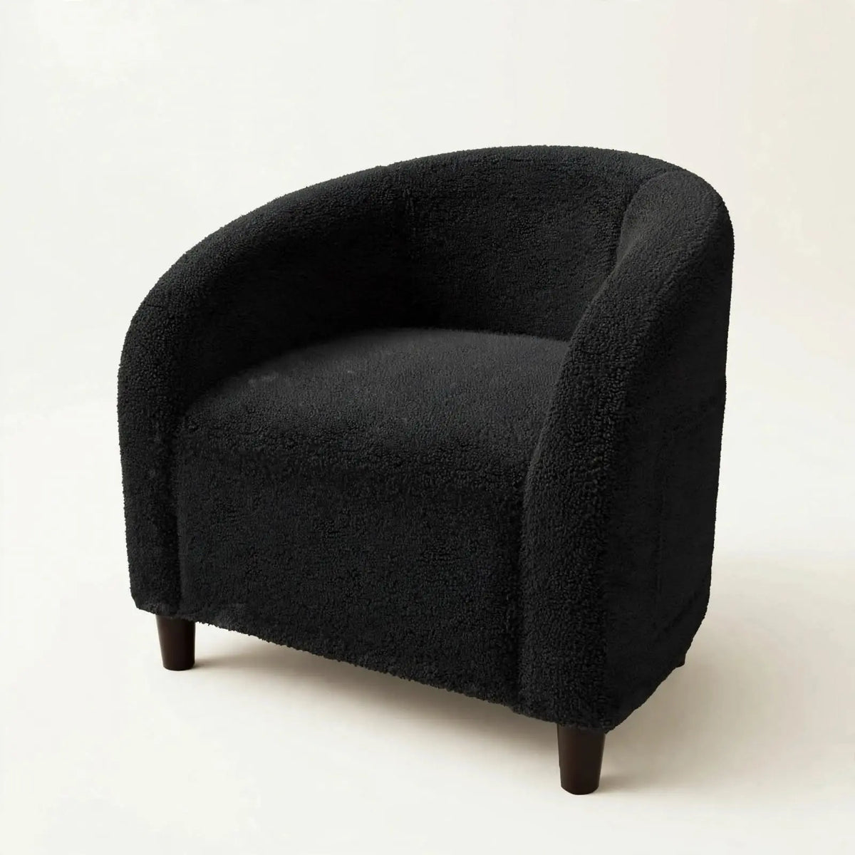 Sillón BOLL — Bouclé Redondo con Bolsillo Lateral
