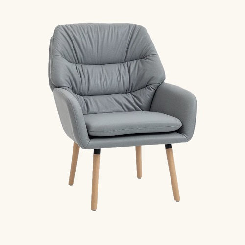 Sillón VILA — Cuero Sintético y Madera