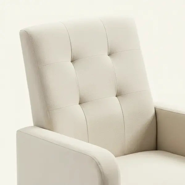 Sillón Reclinable COSTA — Capitoné con Patas de Madera