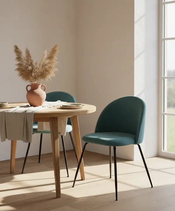 Silla de Comedor SIENA — Terciopelo y Metal